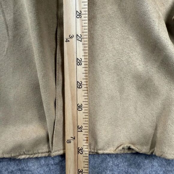 Kenneth Cole Reaction Dress Shirt Mens 17 Tan 100% Polyester Collared Button-Up - Picture 8 of 8